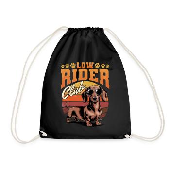 Teckel de race de chien drôle - Sac de sport léger - noir - Devant