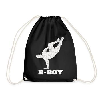 Breakdance B-Boy Street Dance Hip Hop - Drawstring Bag - black - Front