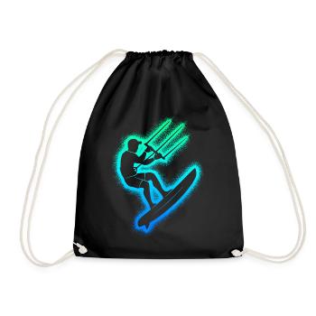 Kitesurf Enfants Hommes Kitesurf - Sac de sport léger - noir - Devant
