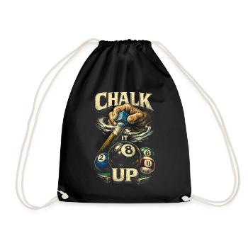 8-Ball Billard Chalk Up - Turnbeutel - Schwarz - Vorne