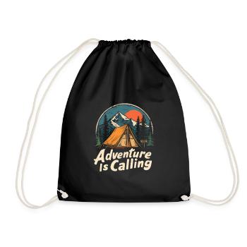 Camping Abenteuer Spruch Adventure appelle le camp - Sac de sport léger - noir - Devant