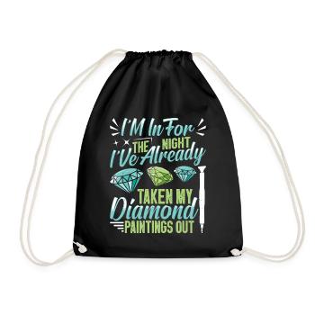  Diamond Painting Kits for Adults Painter Diamond - Drawstring Bag - black - Front