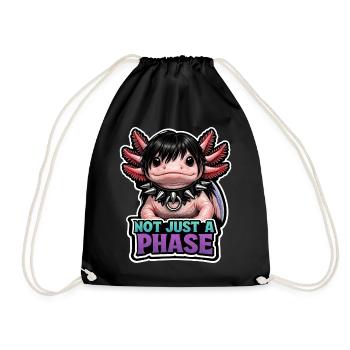 Axolotl lover, Cute Axolotl, Funny - Drawstring Bag - black - Front