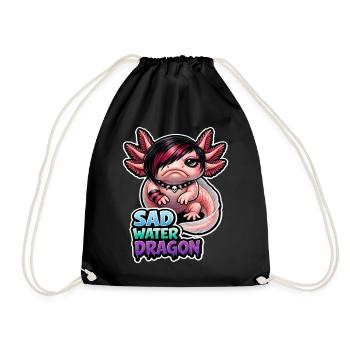 Axolotl lover, Cute Axolotl, Funny - Drawstring Bag - black - Front