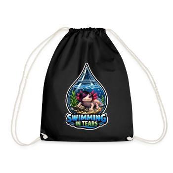 Axolotl lover, Cute Axolotl, Funny - Drawstring Bag - black - Front