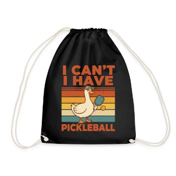 Joueur drôle de pickleball pickleball - Sac de sport léger - noir - Devant