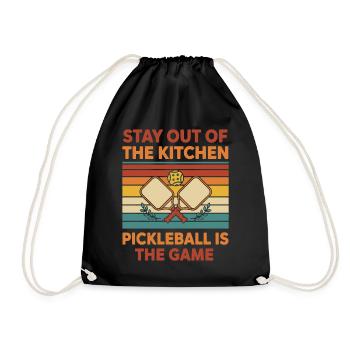 Le pickleball est le jeu. Restez hors de la cuisine - Sac de sport léger - noir - Devant