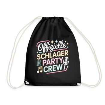 Schlager Party Crew Mallorca Festival JGA Malle - Turnbeutel - Schwarz - Vorne