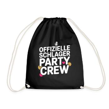 Schlager Party Crew Mallorca Festival JGA Malle - Turnbeutel - Schwarz - Vorne