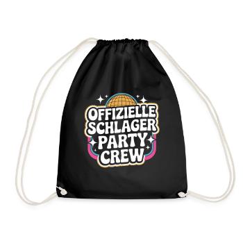 Schlager Party Crew Mallorca Festival JGA Malle - Turnbeutel - Schwarz - Vorne
