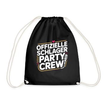 Schlager Party Crew Mallorca Festival JGA Malle - Turnbeutel - Schwarz - Vorne