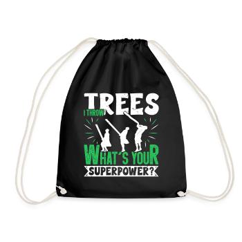 Caber wirft Scottish Highland Games Highlander Highlander - Turnbeutel - Schwarz - Vorne