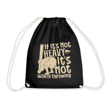  Caber Toss Scottish Games Highlander Highland - Drawstring Bag - black - Front