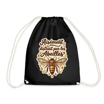 Apiculteur apicultrice abeilles humour apiculture - Sac de sport léger - noir - Devant