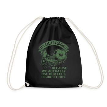 Funny Soccer 90 Minutes Football - Drawstring Bag - black - Front