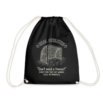 Funny Soccer 90 Minutes Football - Drawstring Bag - black - Front