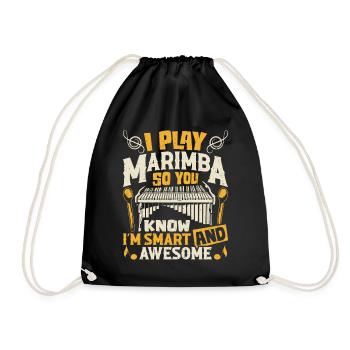 Marimbist, Schlaginstrument, Orchester, Marimba - Turnbeutel - Schwarz - Vorne