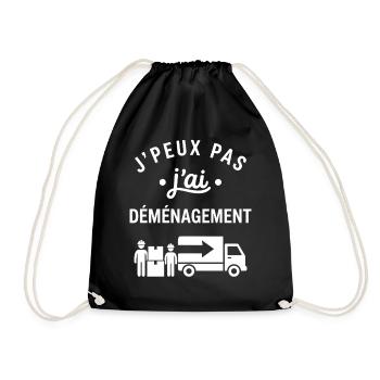 J'peux pas j'ai déménagement - Sac de sport léger - noir - Devant