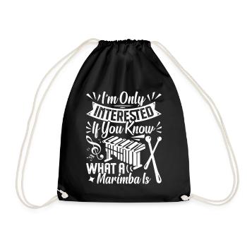 Marimbiste Musicien d’instruments de percussion - Sac de sport léger - noir - Devant
