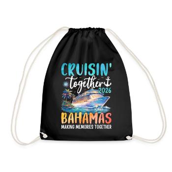 Cruisin Together Bahamas 2026 - Drawstring Bag - black - Front