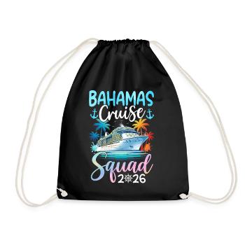Équipe de croisière des Bahamas 2026 - Sac de sport léger - noir - Devant