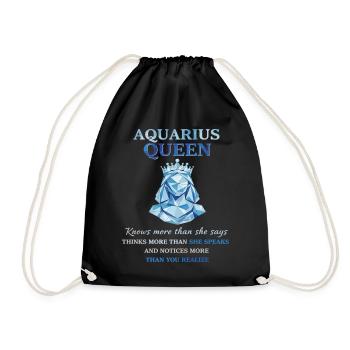 Reine du Verseau Zodiaque Verseau - Sac de sport léger - noir - Devant