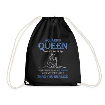 Reine du Verseau Zodiaque Verseau - Sac de sport léger - noir - Devant