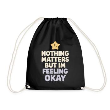 Existential humor, nihilism, humor, - Drawstring Bag - black - Front