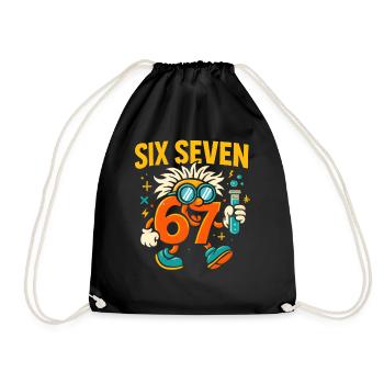 Six Seven 67 Idée de cadeau pour nerds sur l’humour scientifique - Sac de sport léger - noir - Devant