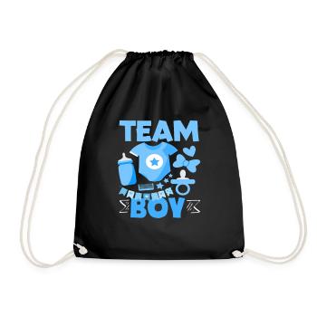 Révélation du sexe de la Team Boy Baby Shower Bleu - Sac de sport léger - noir - Devant