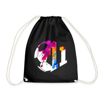 NO. 11 FOOTBALLER NUMBER 11 FOOTBALL 11TH BIRTHDAY - Drawstring Bag - black - Front