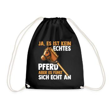 Steckenpferd Hobbyhorse Hobby Horsing - Turnbeutel - Schwarz - Vorne