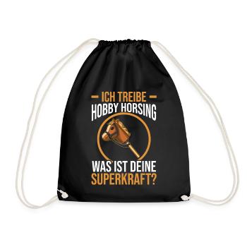 Steckenpferd Hobbyhorse Hobby Horsing - Turnbeutel - Schwarz - Vorne