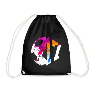 NO. 17 FOOTBALLER NUMBER 17 FOOTBALL 17TH BIRTHDAY - Drawstring Bag - black - Front
