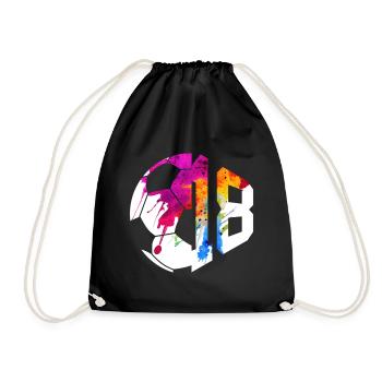 NO. 18 FOOTBALLER NUMBER 18 FOOTBALL 18TH BIRTHDAY - Drawstring Bag - black - Front