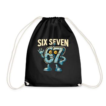 Six Seven 67 Robot Robot Brainrot italien Humour - Sac de sport léger - noir - Devant