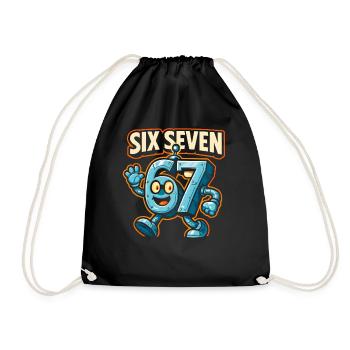 Six Seven 67 Robot Robot Brainrot italien Humour - Sac de sport léger - noir - Devant
