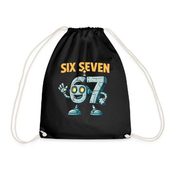 Six Seven 67 Robot Robot Brainrot italien Humour - Sac de sport léger - noir - Devant