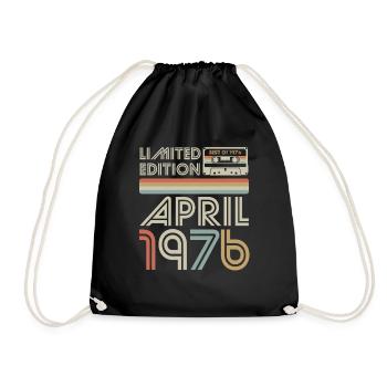 Best of April 1976 Cassette | Limited Edition - Drawstring Bag - black - Front