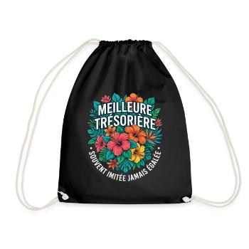 Métier Meilleur Trésorière Fleurs - Sac de sport léger - noir - Devant