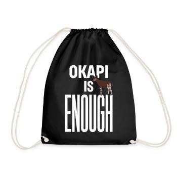 Okapi-liebhaber Okapi-tier Seltene Tierweltliebe - Turnbeutel - Schwarz - Vorne