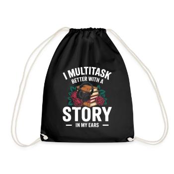 Livres audio Multitâche Histoires Livres Nerd - Sac de sport léger - noir - Devant