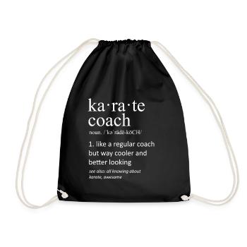 Meine Lieblingsleute nennen mich Papa Karate Dad - Turnbeutel - Schwarz - Vorne