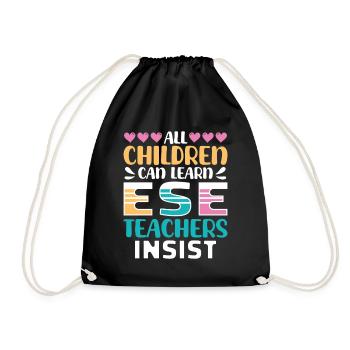 Gifts for ESE Teachers - Drawstring Bag - black - Front