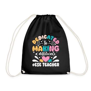 Gifts for ESE Teachers - Drawstring Bag - black - Front
