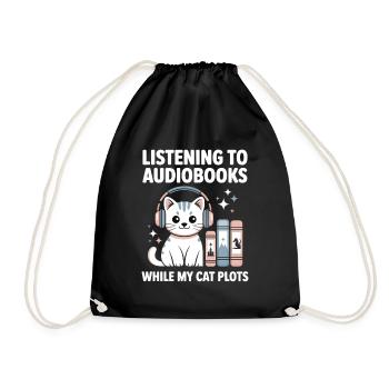 Cadeau de lecture de rat de livre pour fans de livres Cats - Sac de sport léger - noir - Devant