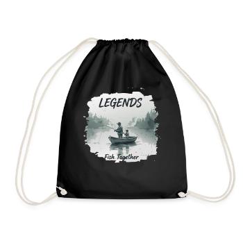 Légendes de la pêche Père Fils - Sac de sport léger - noir - Devant