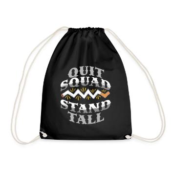 Non-smoker Ex Smoker Quit Squad - Drawstring Bag - black - Front