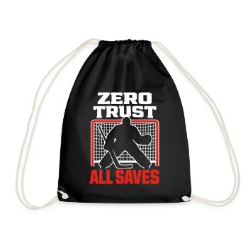 Hockey Goalie Geschenk Goalie Life Hockey Goalie - Turnbeutel - Schwarz - Vorne