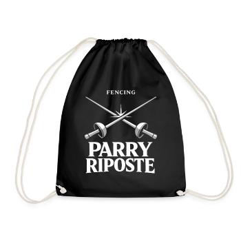 Fencing Fencing Fencing Athlete Fencing Club Sports - Drawstring Bag - black - Front
